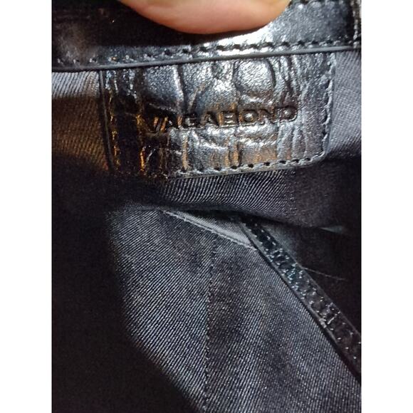 VAGABOND SHOEMAKERS Black Croc Embossed Leather Clutch Pouch Attache EUC - Picture 12 of 14